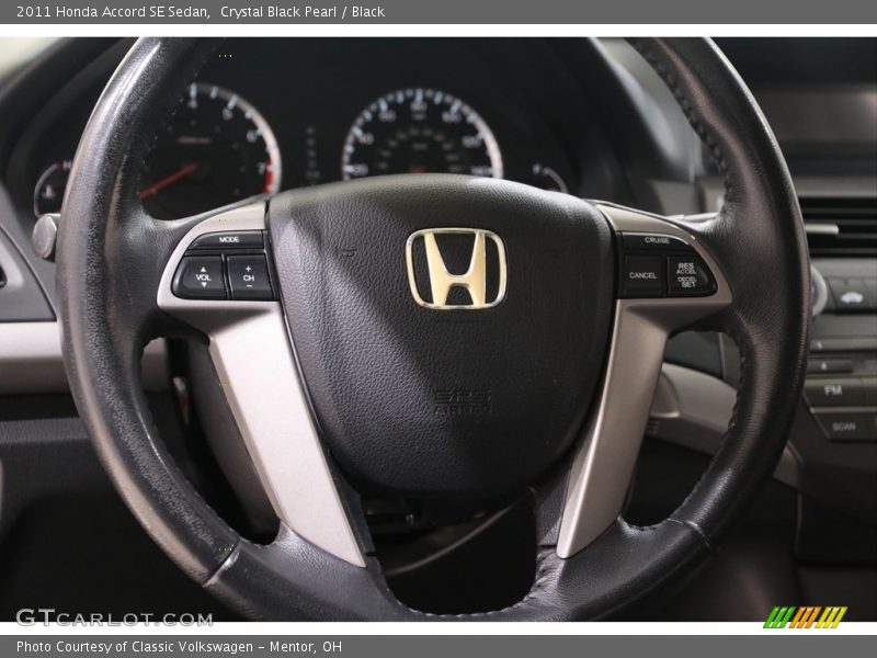 Crystal Black Pearl / Black 2011 Honda Accord SE Sedan