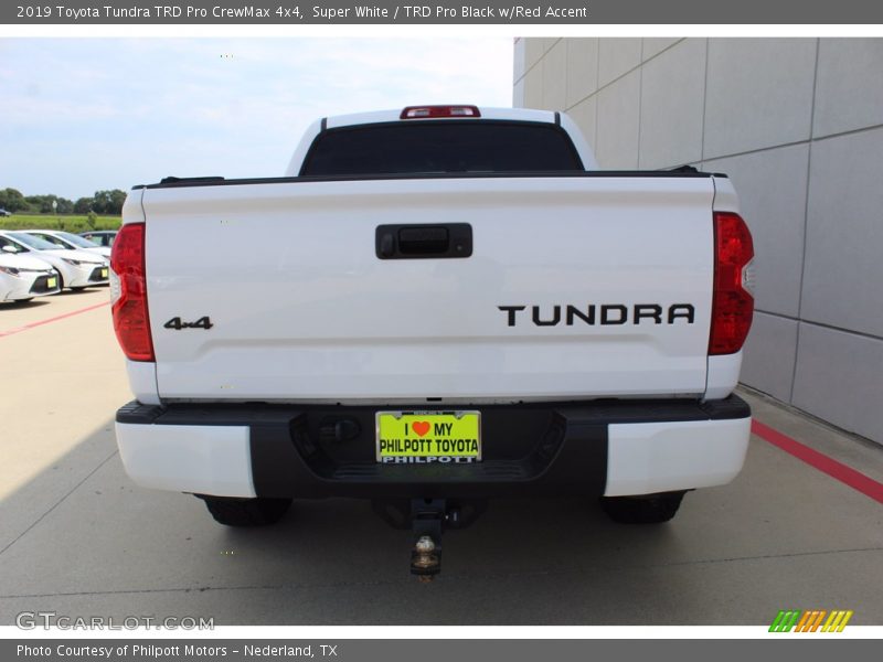 Super White / TRD Pro Black w/Red Accent 2019 Toyota Tundra TRD Pro CrewMax 4x4