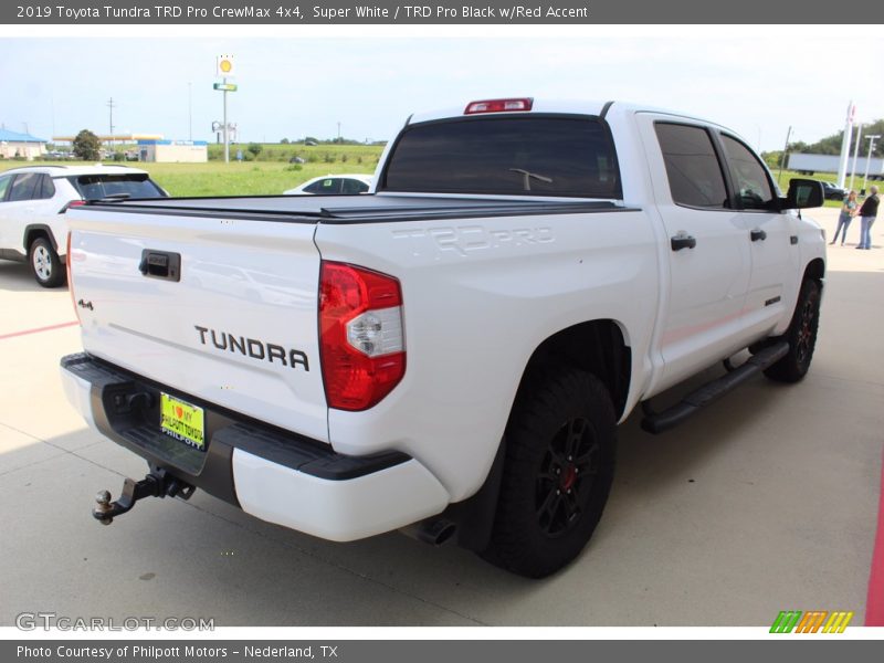 Super White / TRD Pro Black w/Red Accent 2019 Toyota Tundra TRD Pro CrewMax 4x4