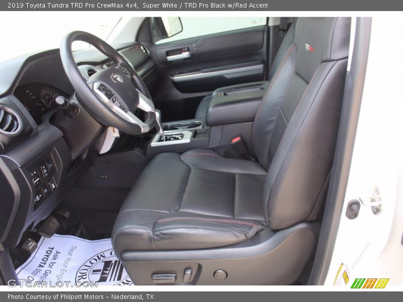 Super White / TRD Pro Black w/Red Accent 2019 Toyota Tundra TRD Pro CrewMax 4x4