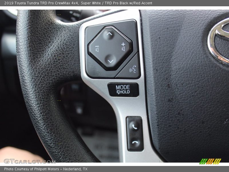 Super White / TRD Pro Black w/Red Accent 2019 Toyota Tundra TRD Pro CrewMax 4x4