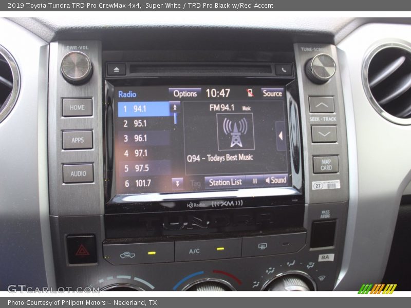 Super White / TRD Pro Black w/Red Accent 2019 Toyota Tundra TRD Pro CrewMax 4x4