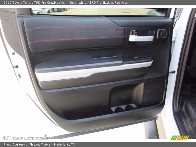Super White / TRD Pro Black w/Red Accent 2019 Toyota Tundra TRD Pro CrewMax 4x4