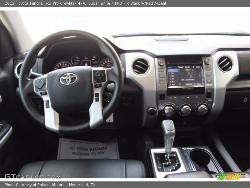 Super White / TRD Pro Black w/Red Accent 2019 Toyota Tundra TRD Pro CrewMax 4x4