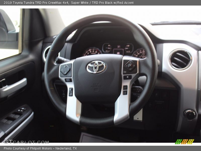 Super White / TRD Pro Black w/Red Accent 2019 Toyota Tundra TRD Pro CrewMax 4x4