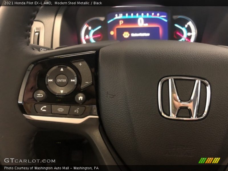 Modern Steel Metallic / Black 2021 Honda Pilot EX-L AWD