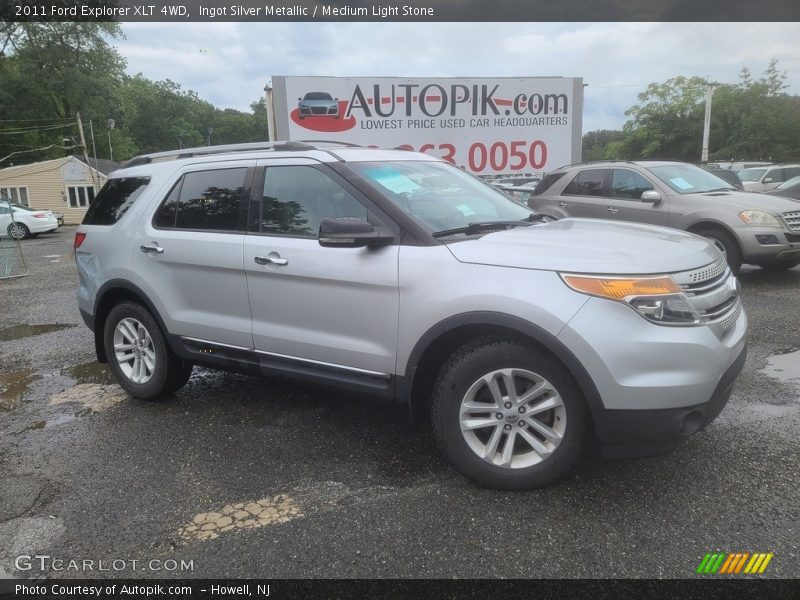 Ingot Silver Metallic / Medium Light Stone 2011 Ford Explorer XLT 4WD