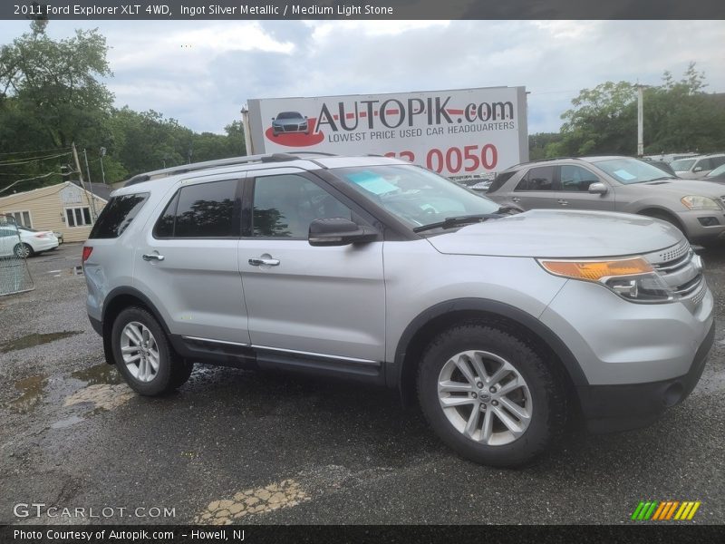 Ingot Silver Metallic / Medium Light Stone 2011 Ford Explorer XLT 4WD