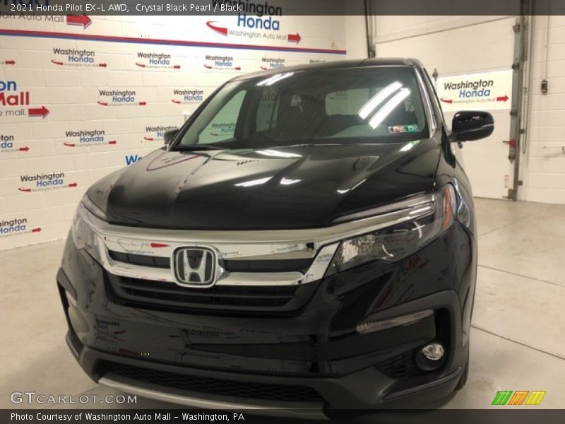 Crystal Black Pearl / Black 2021 Honda Pilot EX-L AWD