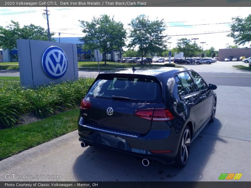 Dark Iron Blue Metallic / Titan Black/Clark Plaid 2020 Volkswagen Golf GTI S