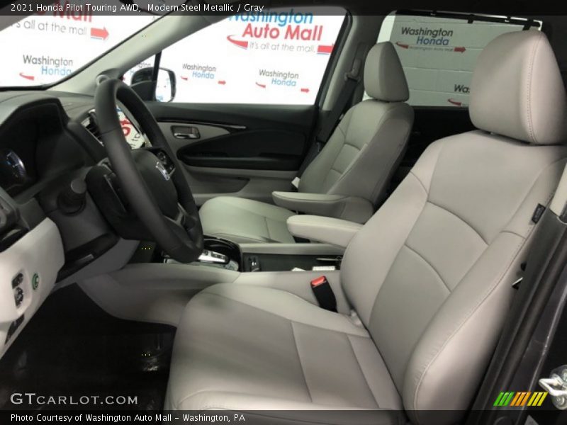 Modern Steel Metallic / Gray 2021 Honda Pilot Touring AWD