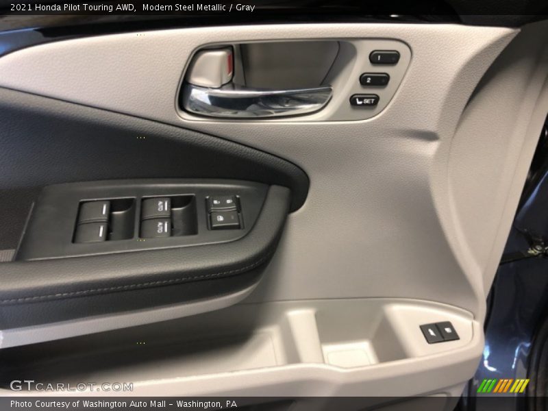 Modern Steel Metallic / Gray 2021 Honda Pilot Touring AWD