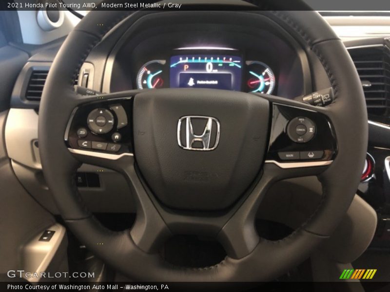 Modern Steel Metallic / Gray 2021 Honda Pilot Touring AWD