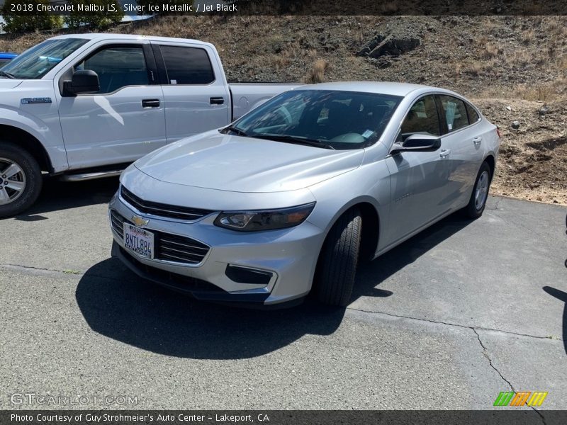 Silver Ice Metallic / Jet Black 2018 Chevrolet Malibu LS