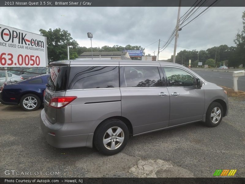 Brilliant Silver / Gray 2013 Nissan Quest 3.5 SV