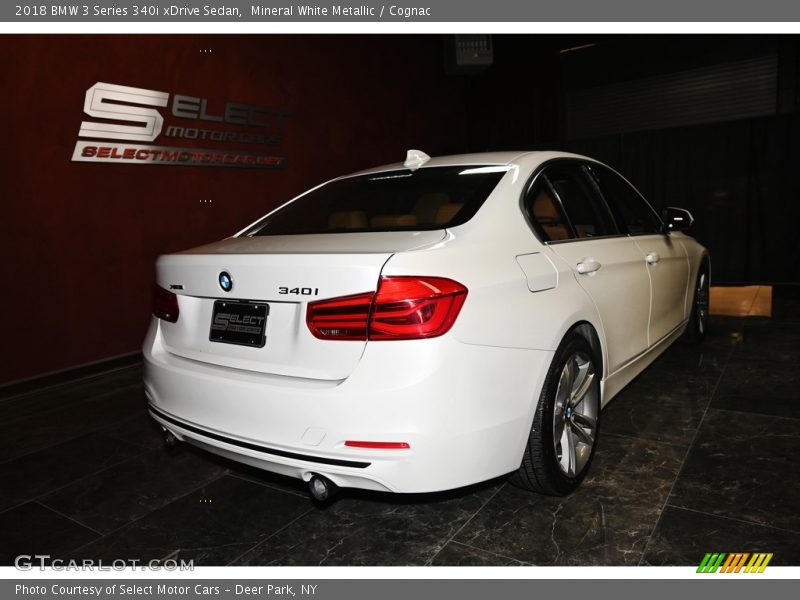 Mineral White Metallic / Cognac 2018 BMW 3 Series 340i xDrive Sedan