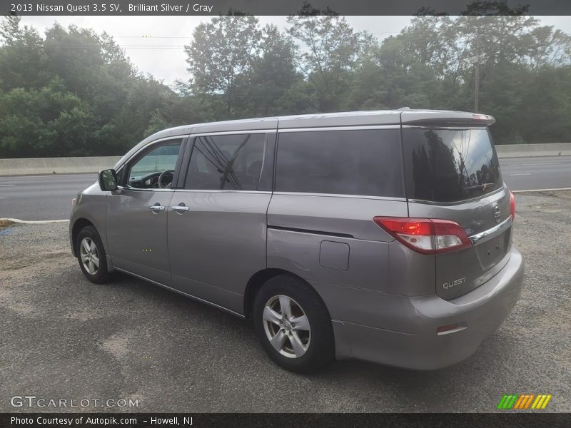 Brilliant Silver / Gray 2013 Nissan Quest 3.5 SV