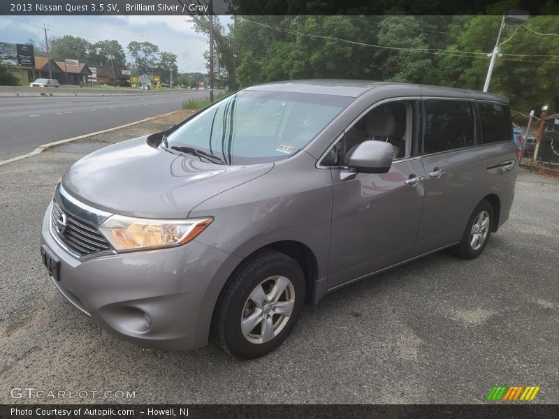 Brilliant Silver / Gray 2013 Nissan Quest 3.5 SV