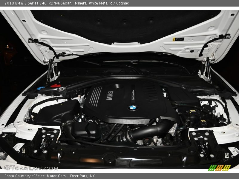 Mineral White Metallic / Cognac 2018 BMW 3 Series 340i xDrive Sedan