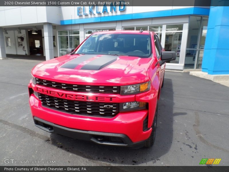 Red Hot / Jet Black 2020 Chevrolet Silverado 1500 Custom Crew Cab 4x4