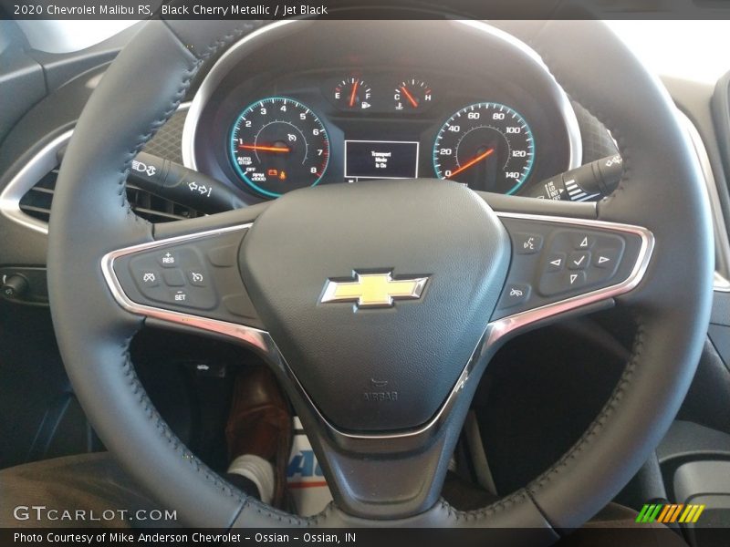 Black Cherry Metallic / Jet Black 2020 Chevrolet Malibu RS