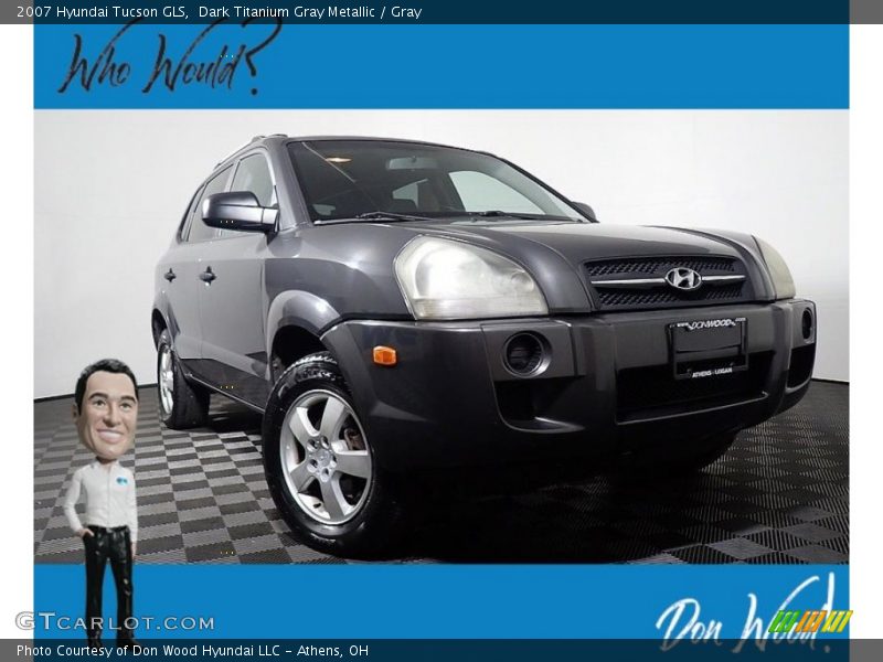 Dark Titanium Gray Metallic / Gray 2007 Hyundai Tucson GLS