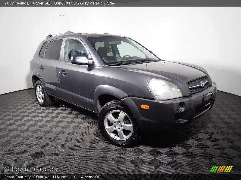 Dark Titanium Gray Metallic / Gray 2007 Hyundai Tucson GLS