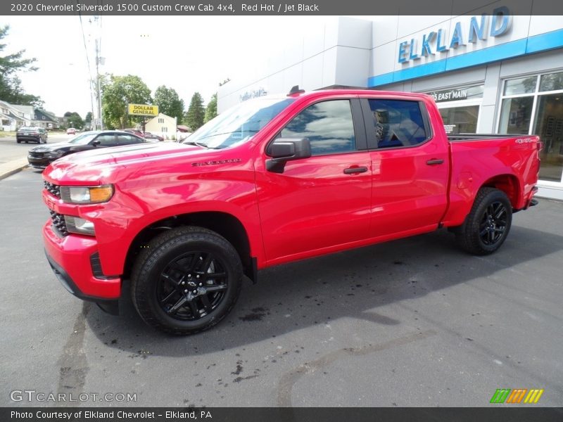 Red Hot / Jet Black 2020 Chevrolet Silverado 1500 Custom Crew Cab 4x4