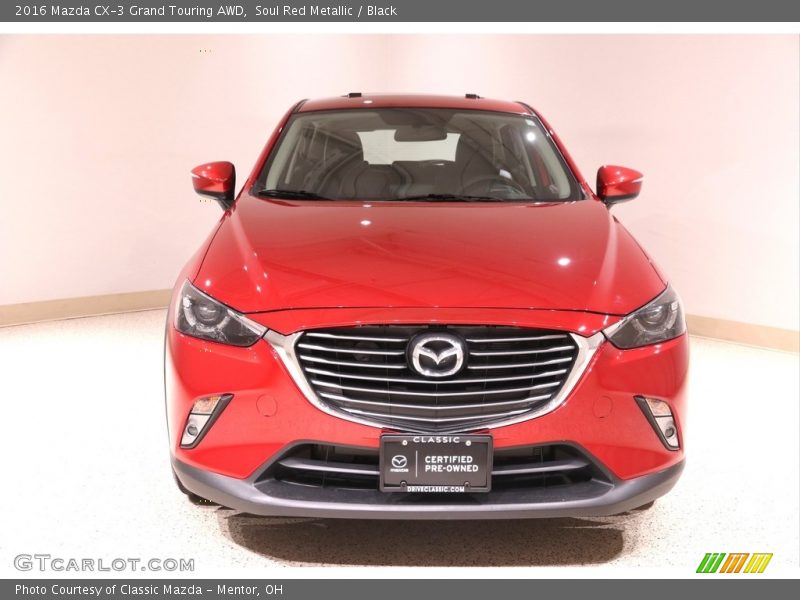 Soul Red Metallic / Black 2016 Mazda CX-3 Grand Touring AWD