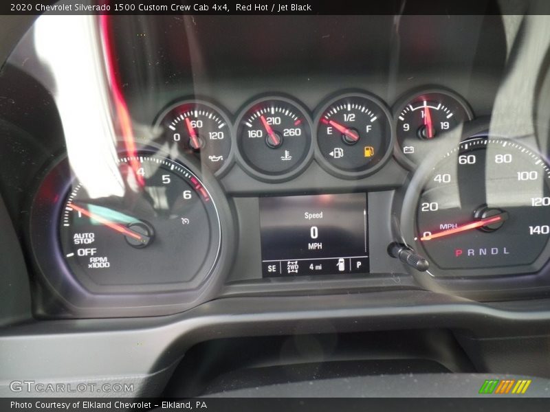 Red Hot / Jet Black 2020 Chevrolet Silverado 1500 Custom Crew Cab 4x4