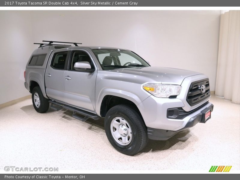 Silver Sky Metallic / Cement Gray 2017 Toyota Tacoma SR Double Cab 4x4