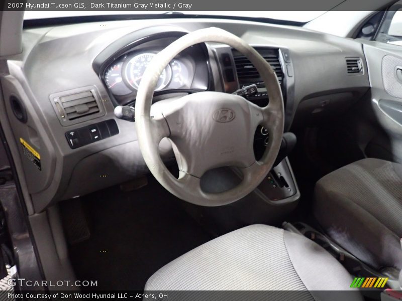 Dark Titanium Gray Metallic / Gray 2007 Hyundai Tucson GLS