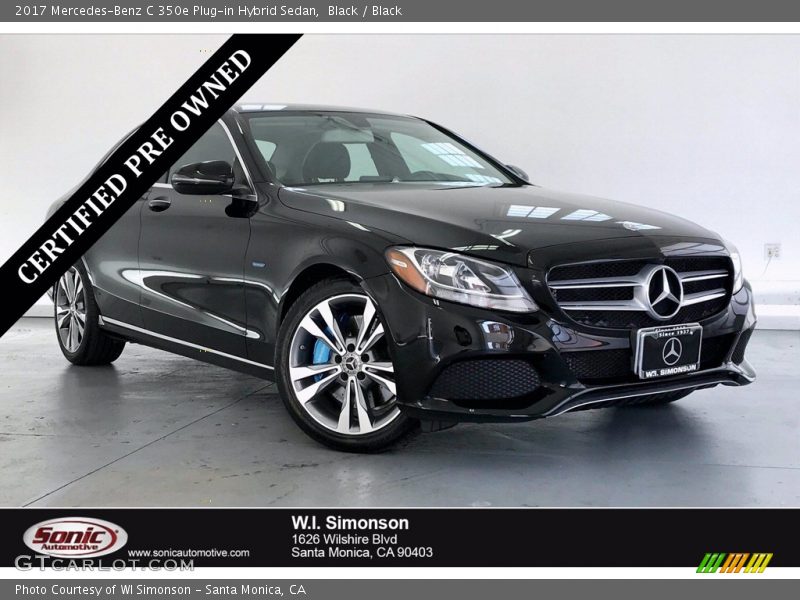 Black / Black 2017 Mercedes-Benz C 350e Plug-in Hybrid Sedan