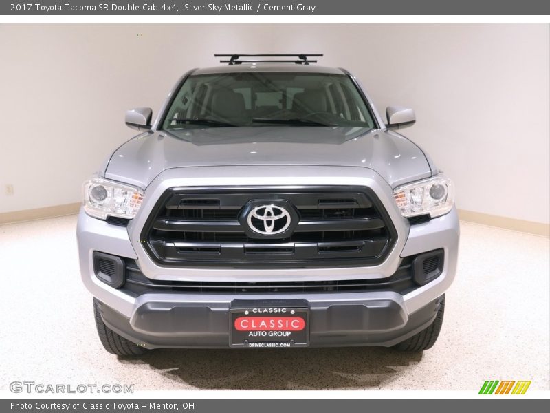 Silver Sky Metallic / Cement Gray 2017 Toyota Tacoma SR Double Cab 4x4
