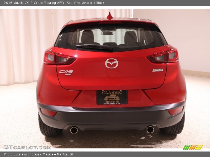 Soul Red Metallic / Black 2016 Mazda CX-3 Grand Touring AWD