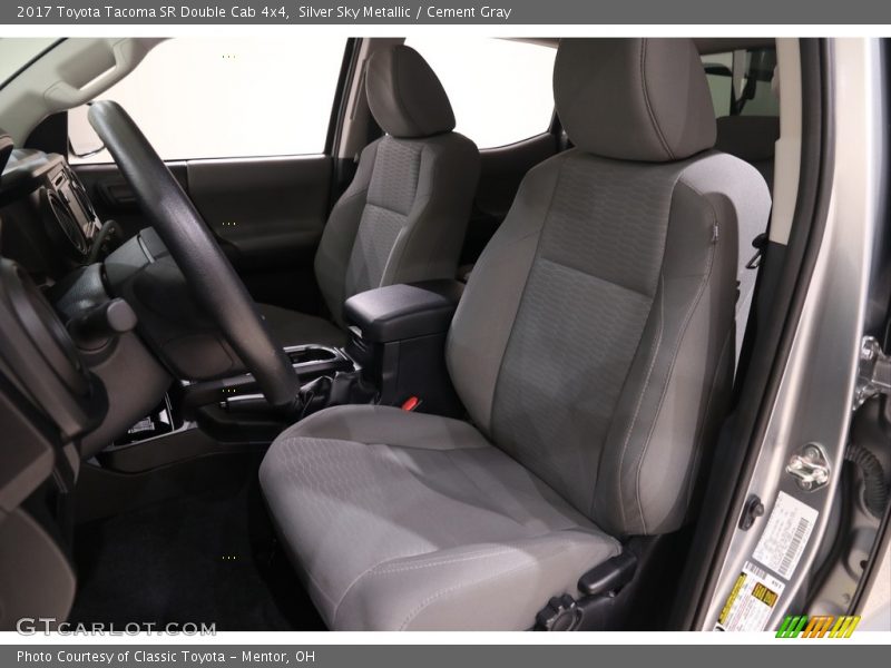 Silver Sky Metallic / Cement Gray 2017 Toyota Tacoma SR Double Cab 4x4