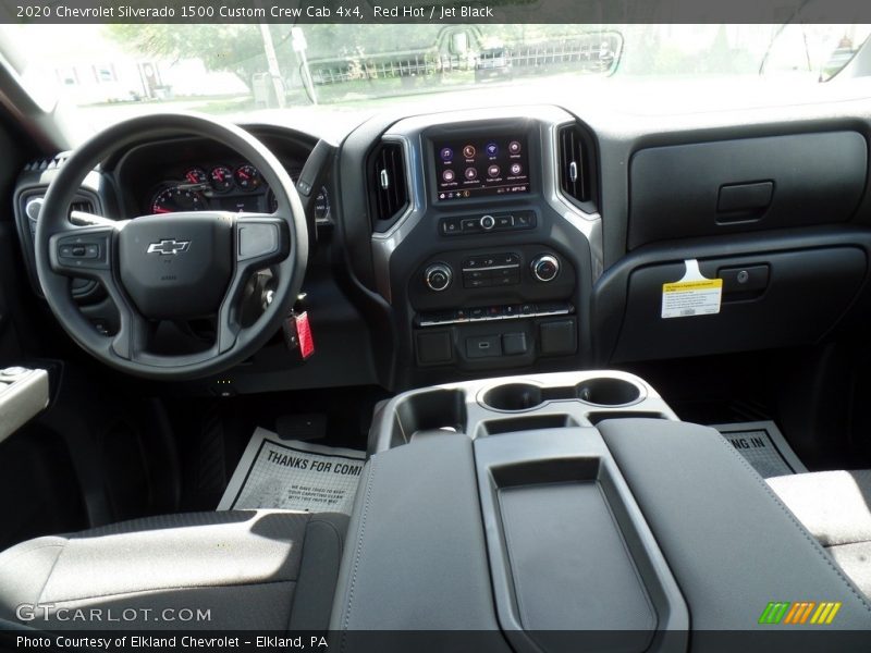 Red Hot / Jet Black 2020 Chevrolet Silverado 1500 Custom Crew Cab 4x4