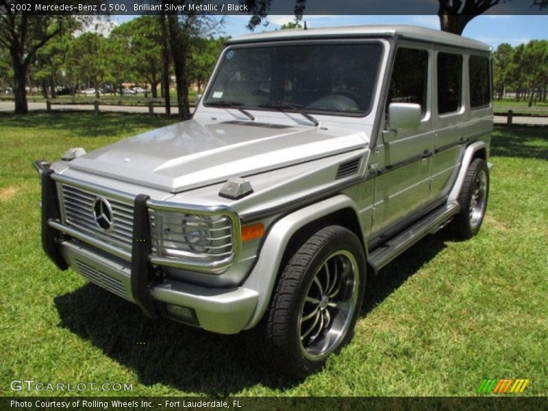 Brilliant Silver Metallic / Black 2002 Mercedes-Benz G 500