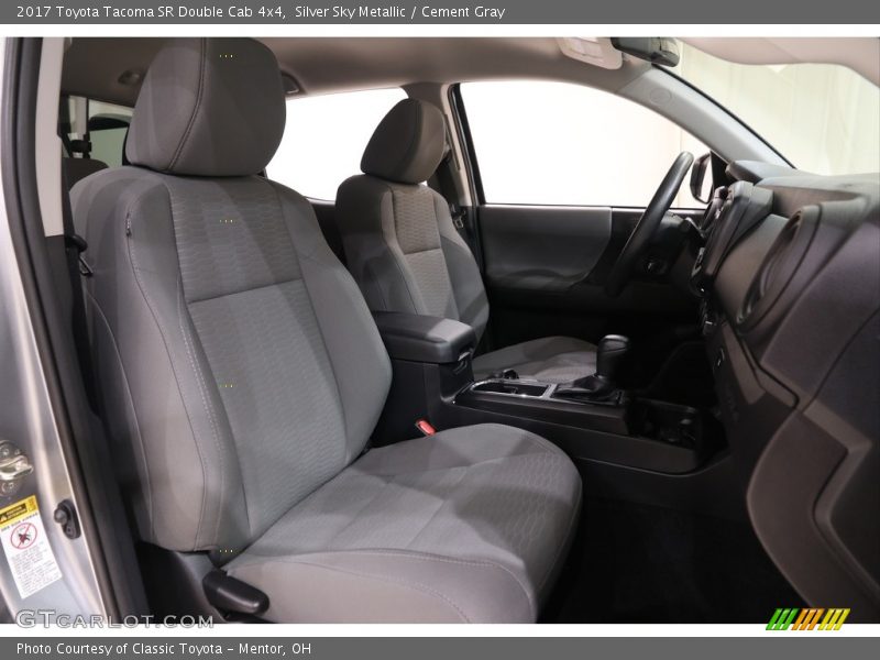 Silver Sky Metallic / Cement Gray 2017 Toyota Tacoma SR Double Cab 4x4