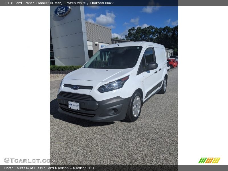 Frozen White / Charcoal Black 2018 Ford Transit Connect XL Van
