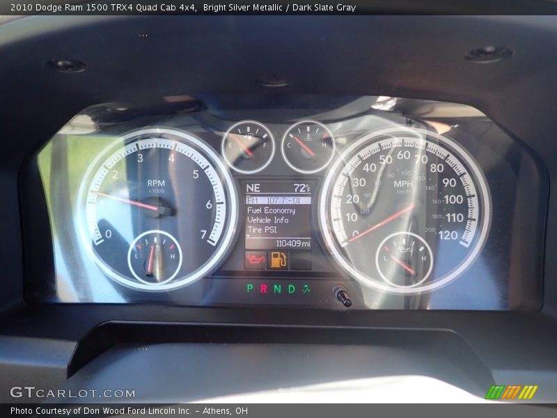 Bright Silver Metallic / Dark Slate Gray 2010 Dodge Ram 1500 TRX4 Quad Cab 4x4