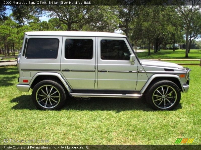 Brilliant Silver Metallic / Black 2002 Mercedes-Benz G 500