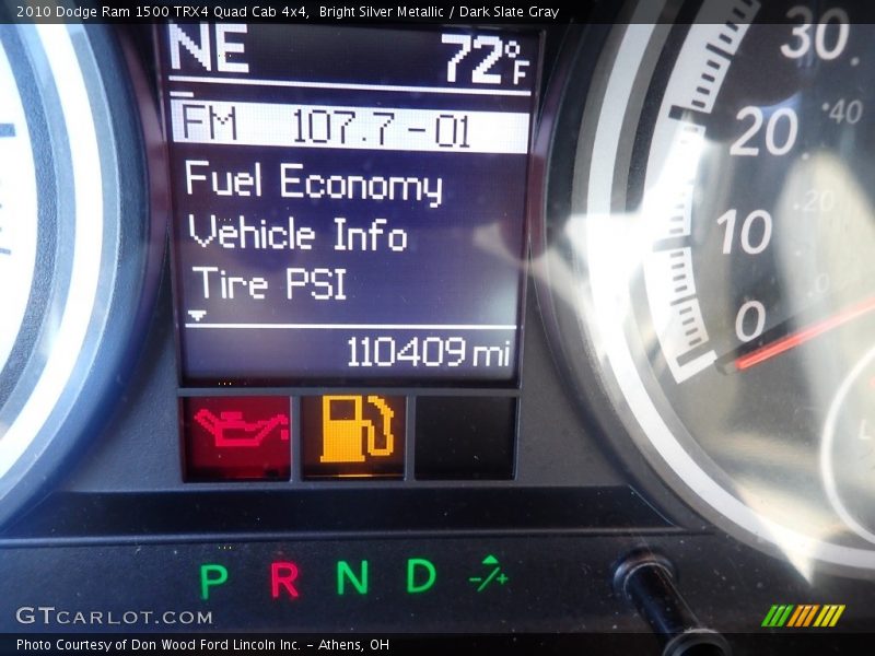 Bright Silver Metallic / Dark Slate Gray 2010 Dodge Ram 1500 TRX4 Quad Cab 4x4