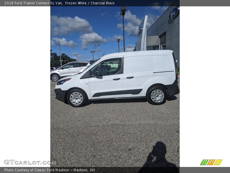 Frozen White / Charcoal Black 2018 Ford Transit Connect XL Van