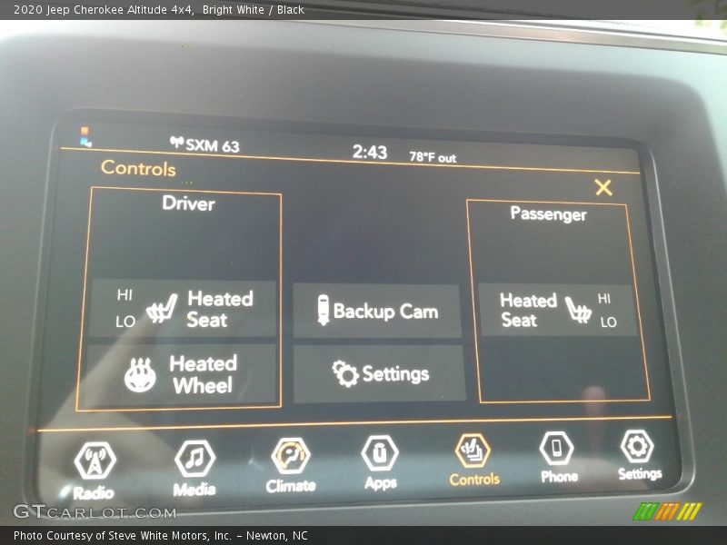 Bright White / Black 2020 Jeep Cherokee Altitude 4x4