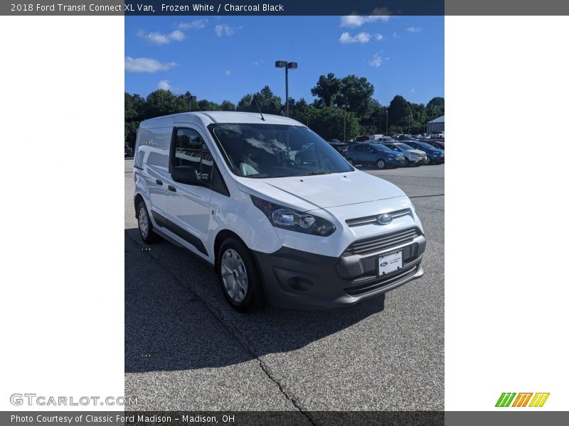 Frozen White / Charcoal Black 2018 Ford Transit Connect XL Van
