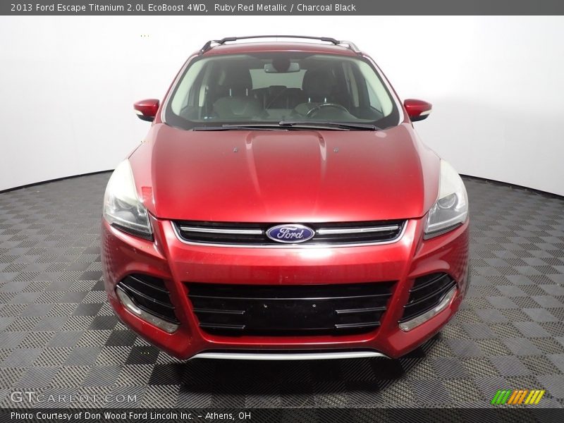 Ruby Red Metallic / Charcoal Black 2013 Ford Escape Titanium 2.0L EcoBoost 4WD