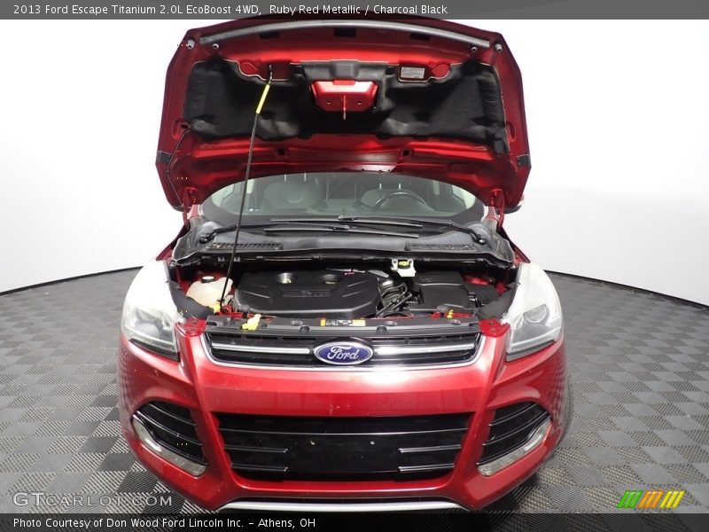 Ruby Red Metallic / Charcoal Black 2013 Ford Escape Titanium 2.0L EcoBoost 4WD