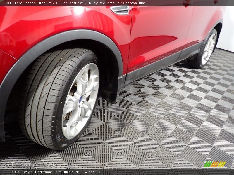 Ruby Red Metallic / Charcoal Black 2013 Ford Escape Titanium 2.0L EcoBoost 4WD