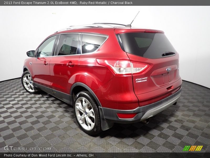 Ruby Red Metallic / Charcoal Black 2013 Ford Escape Titanium 2.0L EcoBoost 4WD